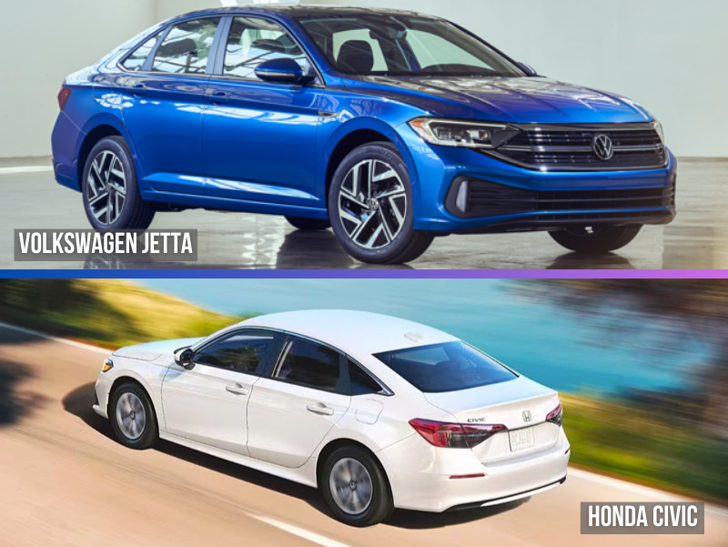2024 Volkswagen Jetta vs. 2023 Honda Civic Fairfax, VA